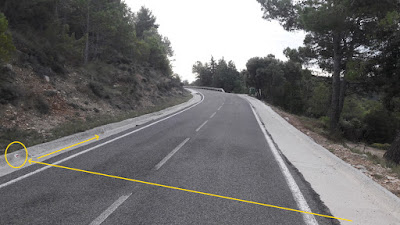 GR-7 ARBOLÍ A MONTRAL, carretera T-704 a l'alçada del Mas dels Frares