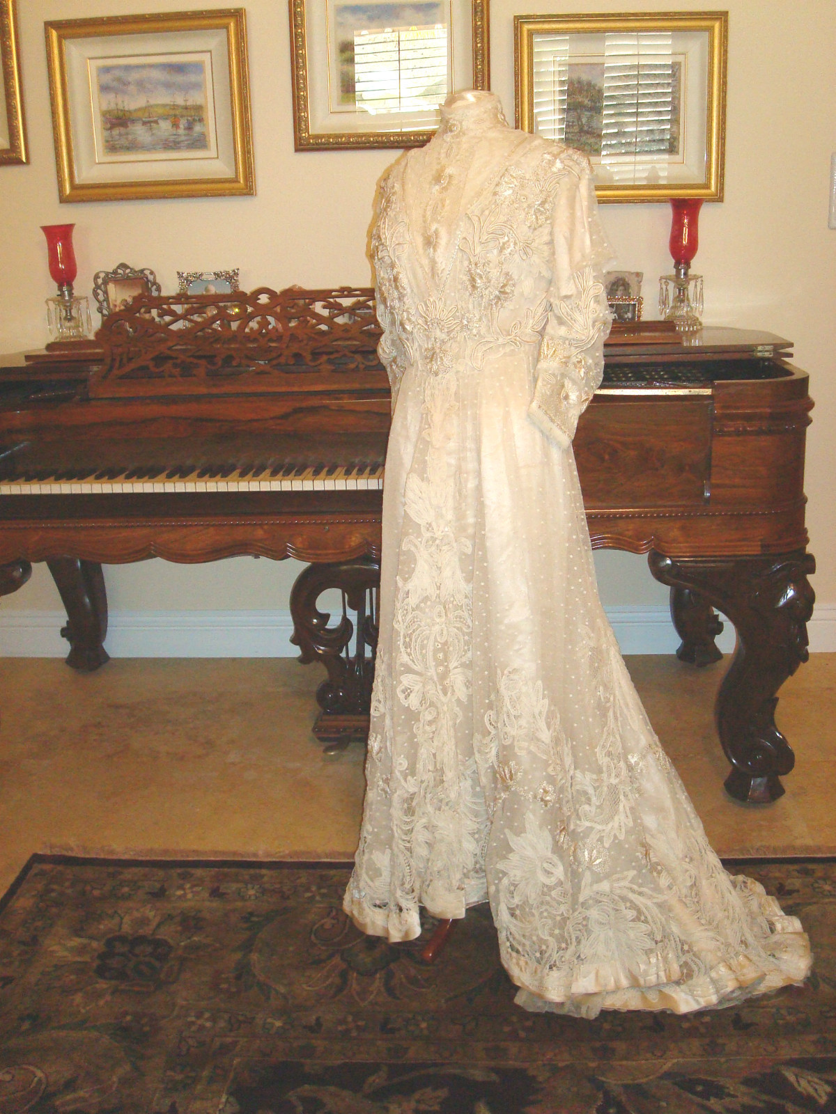 wedding dresses with lace back Stunning Edwardian Wedding Gown