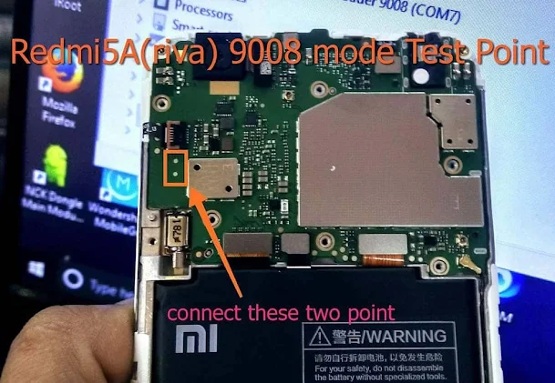 Redmi 5A Test Point (EDL Mode 9008)