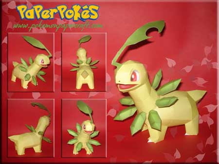 Pokemon Bayleef Papercraft