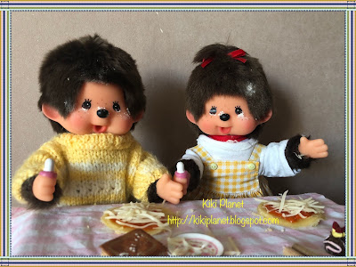 kiki monchhichi cuisine cooking pizza toy life vintage 