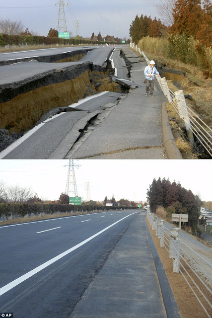Japanese road repaired in SIX days