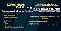 Karir Surabaya di Perusahaan Distributor Aluminium Composite Panel Oktober 2020