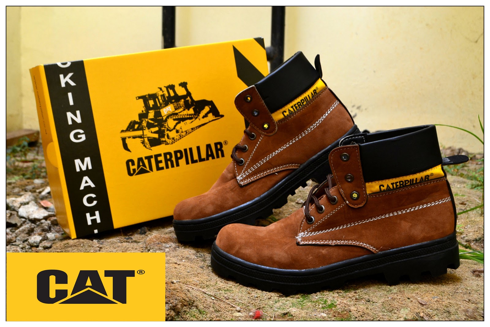  Jual Sepatu Caterpillar  Special Brown Leather Rp 115 000 