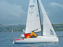 J/70 sailing with Chilean Naval Academy sailing team