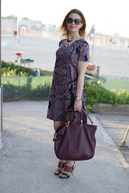 paisley print, asos dress, marc by marc jacobs too hot to handle, fashion and cookies