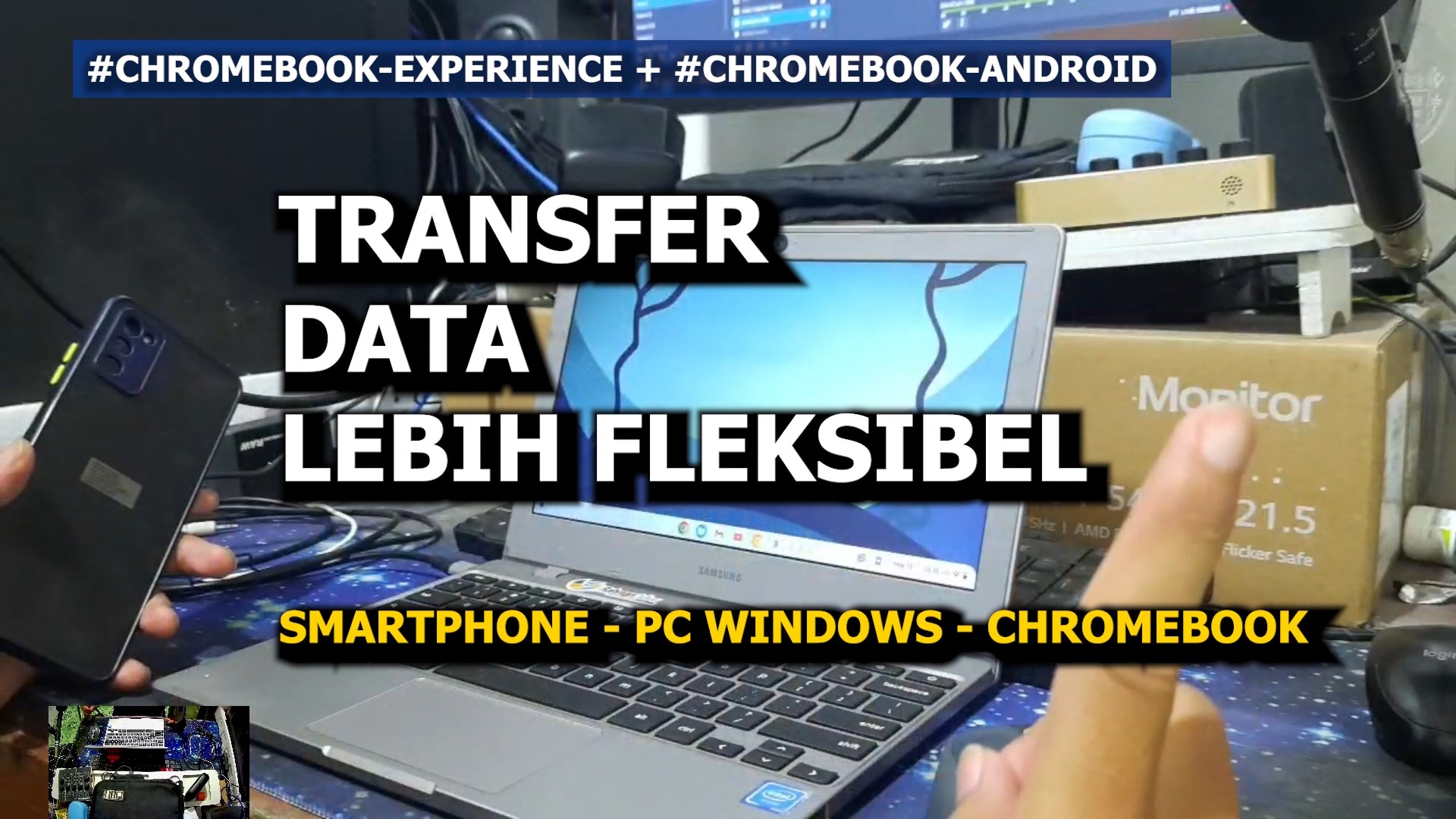 Tutorial transfer Data Tanpa Kabel antar Device Chromebook, Smartphone Android dan PC maupun Laptop Windows