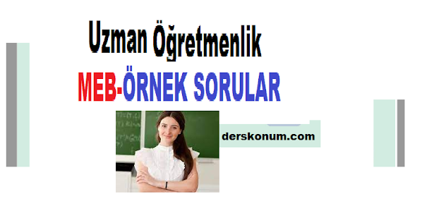 Uzman Öğretmenlik Sınavı Örnek Soru Kitapç