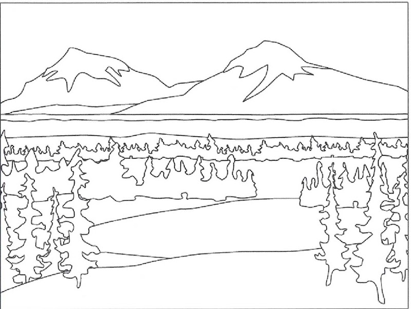 Popular 25+ Mountain Coloring Pages