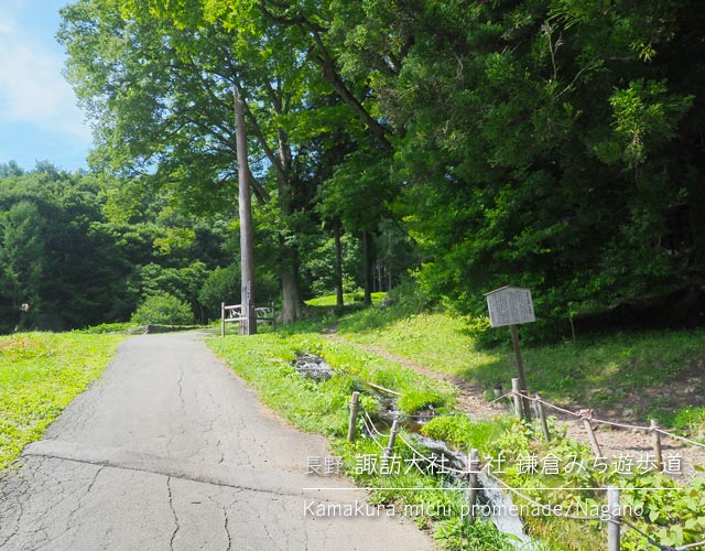 諏訪大社上社「鎌倉道遊歩道」