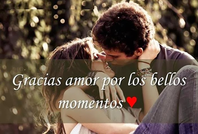 Gracias por lo bellos momentos imagen de amor