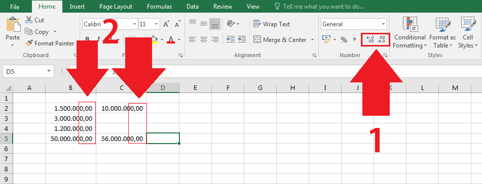 Cara Membuat Titik Pada Angka Di Excel Secara Otomatis  Ngetik Pedia