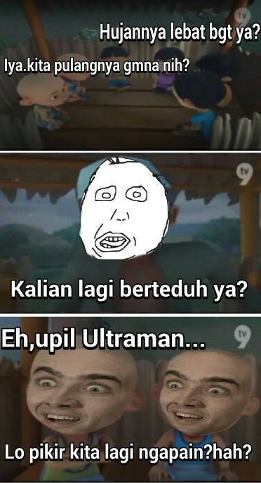 10 Meme 'Upin Ipin' Ini Bikin Adem Hubungan Indonesia 