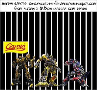 Transformers, Free Printable Candy Bar  Labels.