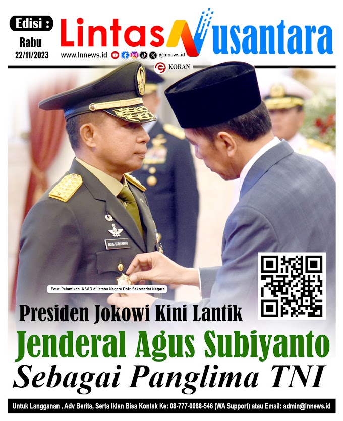 Presiden Jokowi Lantik Agus Subiyanto sebagai KSAD di Istana Negara