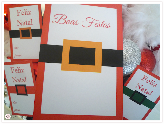 Christmas free card with santa claus costume from BistrotChic