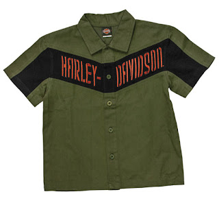 http://www.adventureharley.com/harley-davidson-little-boys-green-twill-shop-shirt-1083519