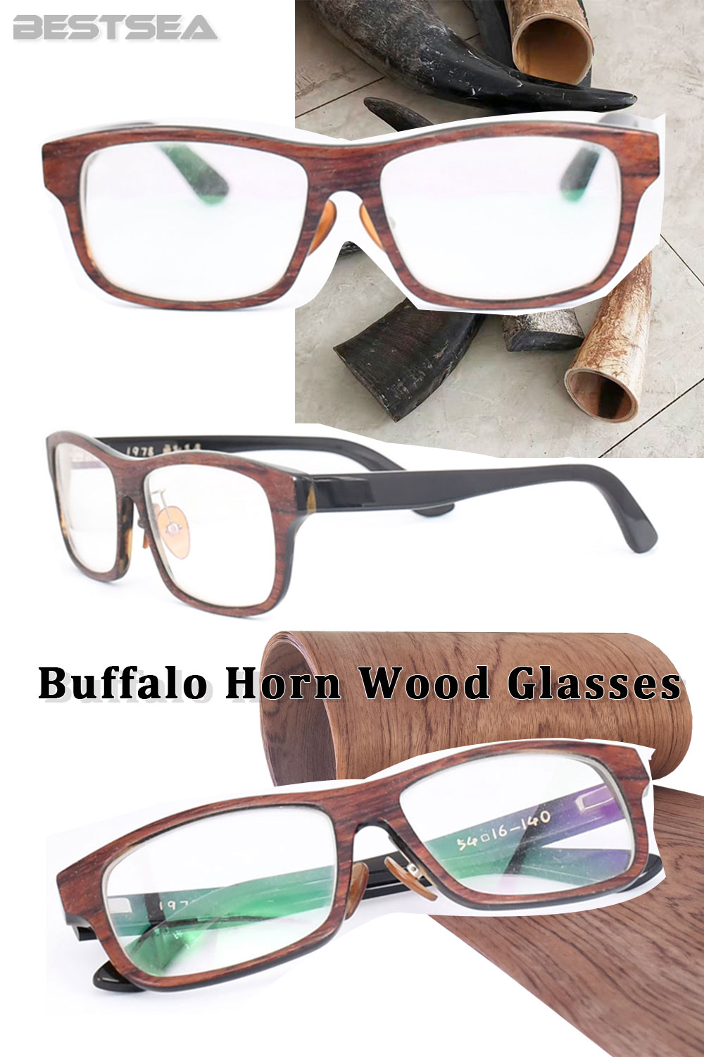 Buffalo Horn Wood Glasses HXN09037