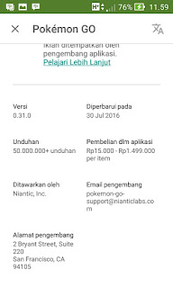 Setelah beberapa waktu yang kemudian aku telah membagikan  Horeee!! Game Pokemon Go Kini Resmi Hadir Di Playstore