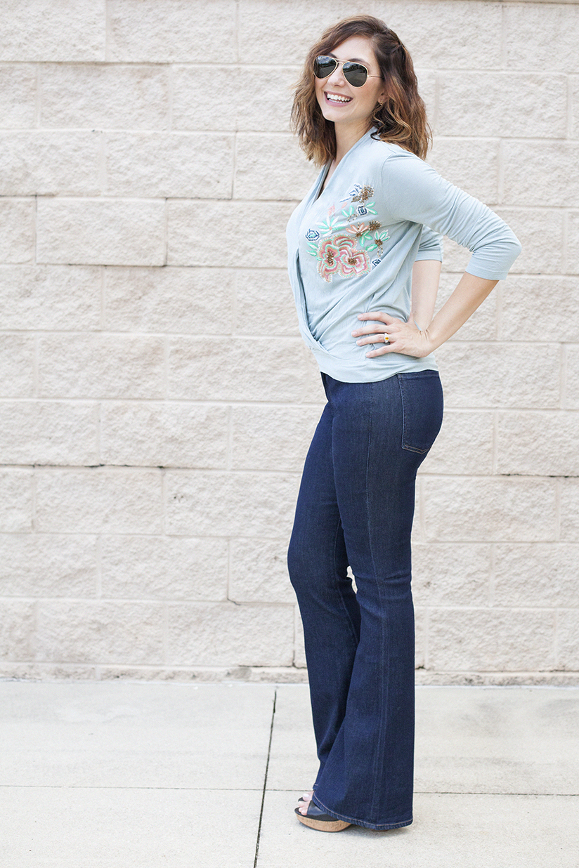 Amy West in Flare leg jeans from Anthropologie by Citizens of Humanity