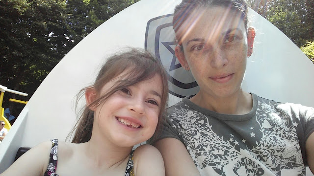 With my eldest on a ride