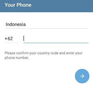 verifikasi akun telegram di hp android