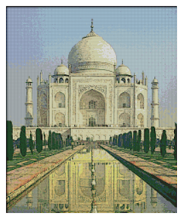 india famous Taj Mahal cross stitch