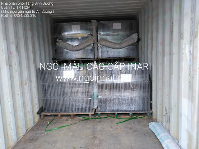 Ngói Inari trên container tại Vicom Cà Mau