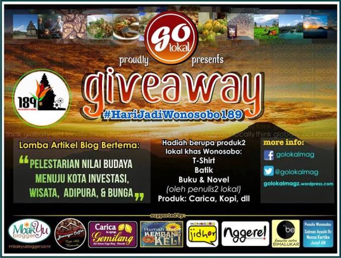 http://golokalmagz.wordpress.com/2014/07/01/giveaway-menulis-artikel-blog-harijadiwonosobo189/