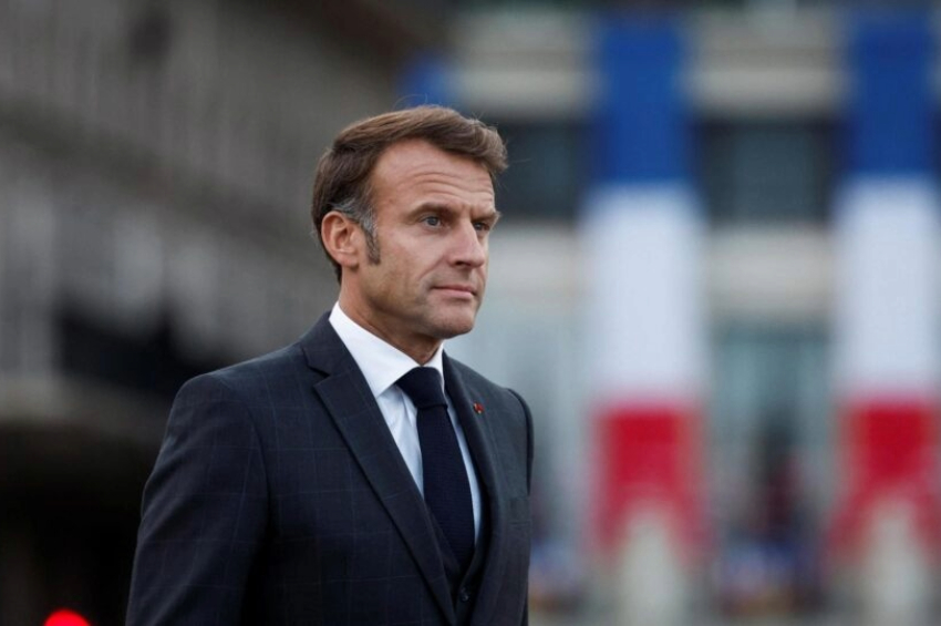 O presidente da França, Emmanuel Macron, se pronunicou a favor da interrupção do fornecimento de armas a Israel | Foto: EFE/EPA/BENOIT TESSIER/POOL