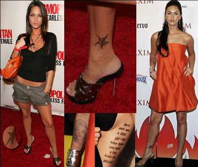 Trendy and Beautiful Megan Fox's Tattoos