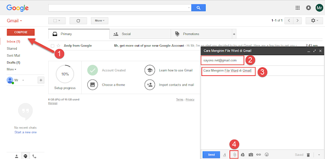 Cara Mengirim File Word di Gmail