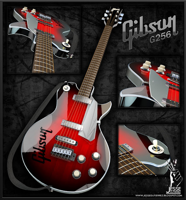 Jesse Gutierrez Art Gibson, Guitar, 3d, Peru,artista peruano 3d diseño 3d
