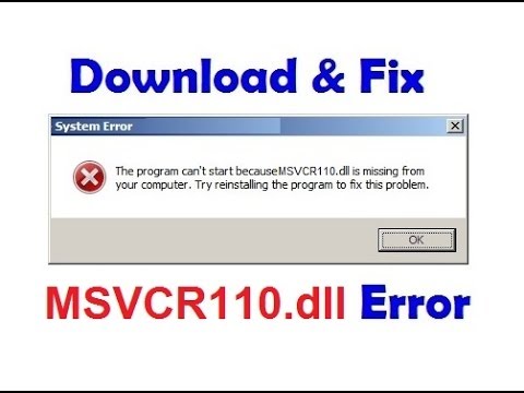 Msvcp110.dll is Missing from your Computer Fix