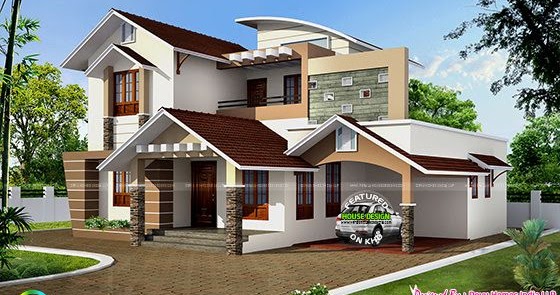 South facing vastu home in 2448 sq ft Kerala home design 