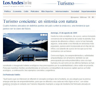 diario Los Andes, hoteles ecológicos Nota y fotos