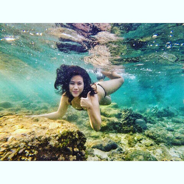 foto snorkeling di pantai nglambor jogja