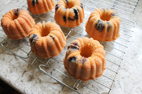 Food Lust People Love: Tender peachy crumb is perfectly complemented by the juicy blueberries with a hint of rosé wine in this buttery pound cake I’m calling Peach Rosé Blueberry Bundt. You can bake it as one cake in a 10-cup pan or as mini and small Bundts for sharing.