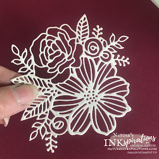 The die-cut with the adhesive backing on the front.  Time to remove the backing for the leafing application.  |  Nature's INKspirations by Angie McKenzie