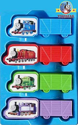 Four kids board game Thomas train and Friends railway characters Rosie James and Percy tank engine