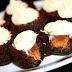 Rolo Brownie Bites with Caramel Cream Cheese Frosting