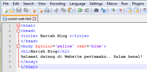 Cara Menciptakan Website Berbasis Html Dengan Notepad++