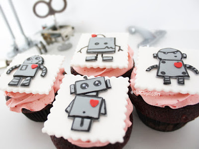 cute robot cupcakes