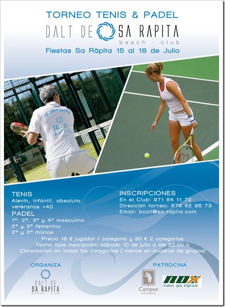 Torneo Tenis y Padel Dalt d´ Sa Rapita Mallorca Julio 2010