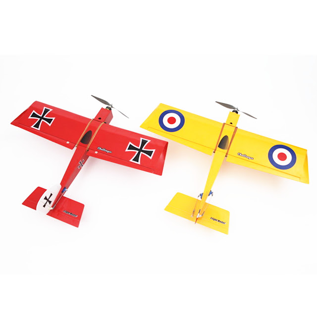 Challenger Wooden 900mm Wingspan RC Airplane Fixed Wing KIT/PNP Yellow/Red - PNP