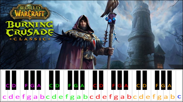 Karazhan (World of Warcraft) Piano / Keyboard Easy Letter Notes for Beginners