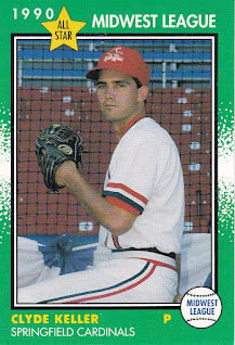 Clyde Keller 1990 Springfield Cardinals card