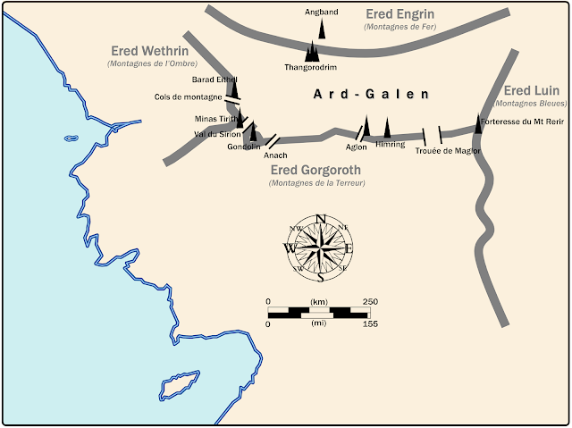 La Plaine Fortifiée (Atlas du Beleriand - Carte 5)