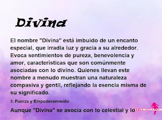 significado del nombre Divina