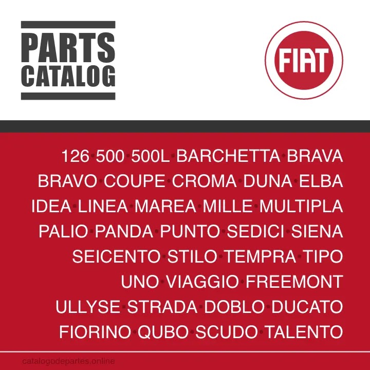 Catálogo de Partes Originales FIAT